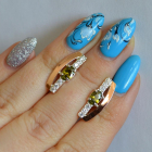 Срібні сережки з золотими накладками