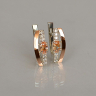 Срібні сережки з золотими накладками