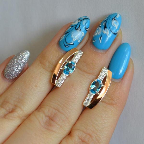 Срібні сережки з золотими накладками