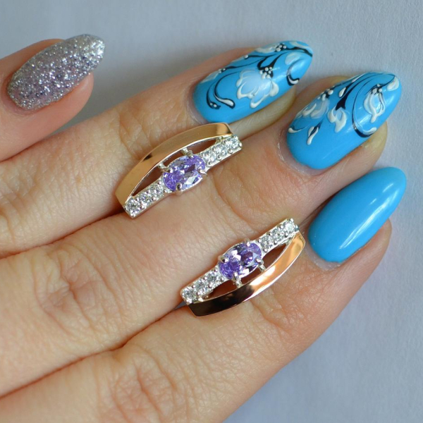 Срібні сережки з золотими накладками