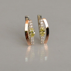 Срібні сережки з золотими накладками