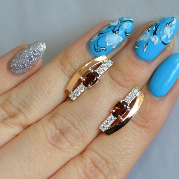 Срібні сережки з золотими накладками