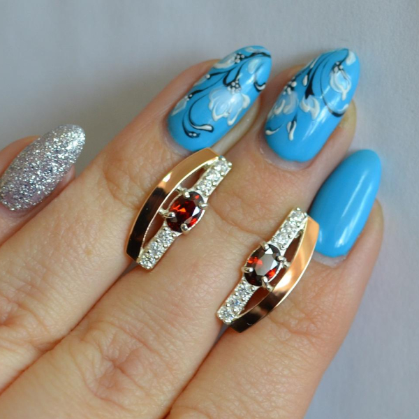 Срібні сережки з золотими накладками