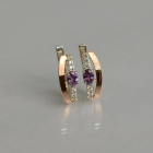 Срібні сережки з золотими накладками