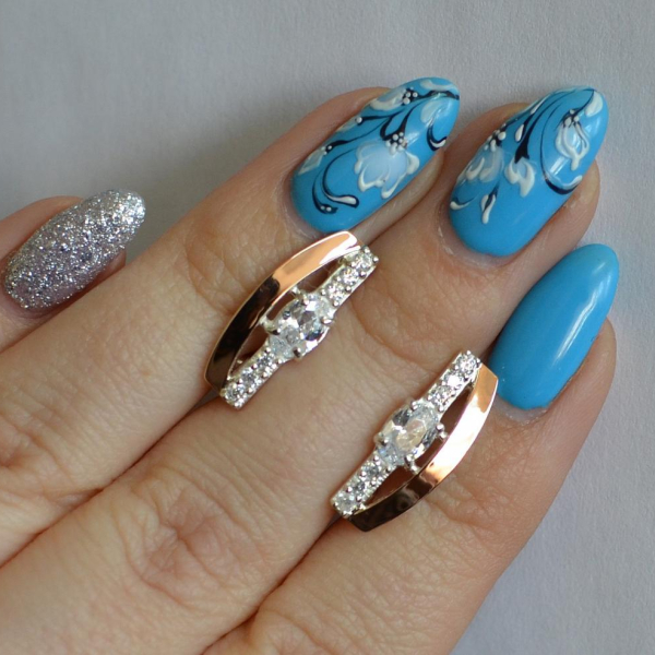 Срібні сережки з золотими накладками