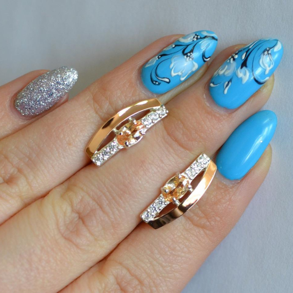 Срібні сережки з золотими накладками