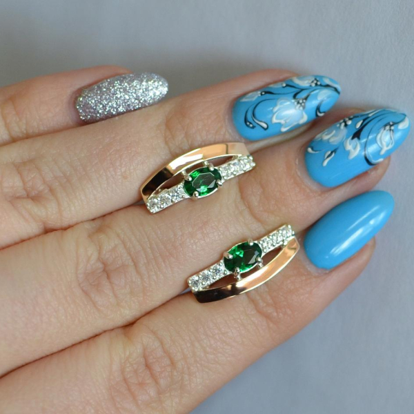 Срібні сережки з золотими накладками