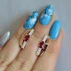 Срібні сережки з золотими накладками