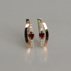 Срібні сережки з золотими накладками