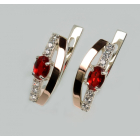 Срібні сережки з золотими накладками