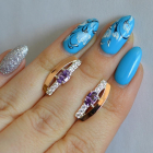 Срібні сережки з золотими накладками