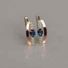 Срібні сережки з золотими накладками