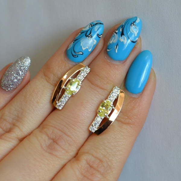 Срібні сережки з золотими накладками