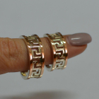 Срібна каблучка з напайками із золота