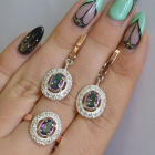 Срібний гарнітур з золотими накладками