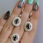 Срібний гарнітур з золотими накладками