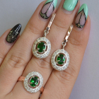 Срібний гарнітур з золотими накладками