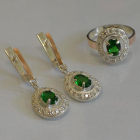 Срібний гарнітур з золотими накладками