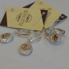 Срібний гарнітур з золотими накладками