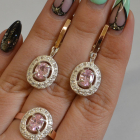 Срібний гарнітур з золотими накладками