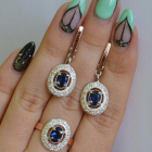 Срібний гарнітур з золотими накладками