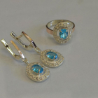 Срібний гарнітур з золотими накладками