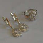 Срібний гарнітур з золотими накладками