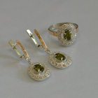 Срібний гарнітур з золотими накладками