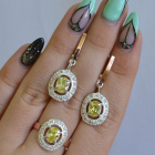 Срібний гарнітур з золотими накладками