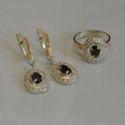 Срібний гарнітур з золотими накладками