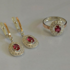 Срібний гарнітур з золотими накладками