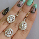 Срібний гарнітур з золотими накладками