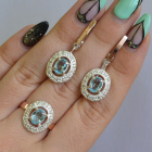 Срібний гарнітур з золотими накладками