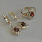 Срібний гарнітур з золотими накладками