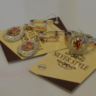 Срібний гарнітур з золотими накладками