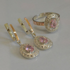 Срібний гарнітур з золотими накладками