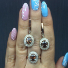 Срібний гарнітур з золотими накладками