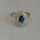 Срібна каблучка з золотими пластинами