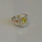 Срібна каблучка з золотими пластинами