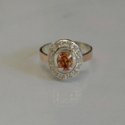 Срібна каблучка з золотими пластинами