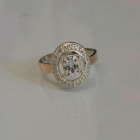 Срібна каблучка з золотими пластинами