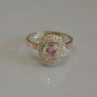 Срібна каблучка з золотими пластинами