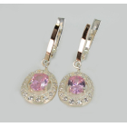 Срібні сережки з накладками з золота