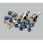 Срібний набір  із золотими накладками