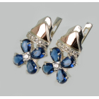 Срібні сережки з золотими накладками