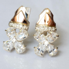 Срібні сережки з золотими накладками