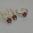 Срібний гарнітур з золотими напайками