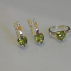 Срібний гарнітур з золотими напайками