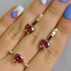 Срібний гарнітур з золотими напайками