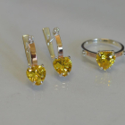 Срібний гарнітур з золотими напайками